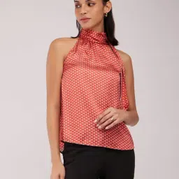 Fablestreet Orange Printed Top-image-8