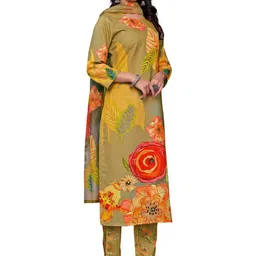 PARVOTSAV Brown Cotton Blend Kurta Sets image 4