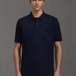 Louis Philippe Navy Regular Fit Polo T-Shirt-image-46