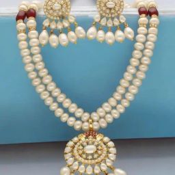 Sri Jagdamba Pearls Charish Pearl Necklace Set-picture-46
