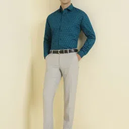 Allen Solly Blue Cotton Slim Fit Printed Shirt image 5