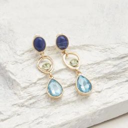 Accessorize London Triple Gem Teardrop Dangler Earrings-picture-35