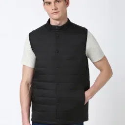 Peter England Black Regular Fit Jacket image 4