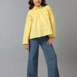 Under Fourteen Only Kids Mid Blue Wide Fit Jeans image 4