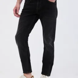 Spykar Charcoal Black Cotton Slim Fit Jeans image 3