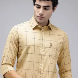 U.S. Polo Assn. Pure Cotton Tailored Fit Windowpane Checked Casual Shirt-picture-36