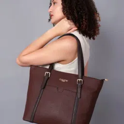 Carlton London Brown Solid Large Tote Handbag-picture-35