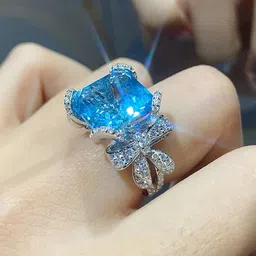 Designs & You Silver-Plated American Diamond Studded Finger Ring image 4