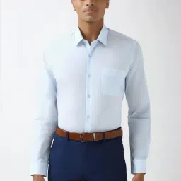 Peter England Blue Slim Fit Shirt-picture-21