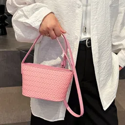KPOP Textured PU Sling Bag image 3