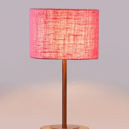 Devansh Pink Wood Abstract Shaped Table Lamp image 3