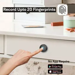 YALE Smart Premium Wardrobe Lock 16-20 mm Door Thickness ABS Back Panel LED Light & Sound Black, YLDRPC-BL image 2