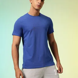 HRX by Hrithik Roshan Solid Rapid Dry Training T-shirt with Typography Detail image 3