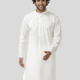 UATHAYAM Mandarin Collar Long Sleeves Cotton Straight Kurta-picture-27