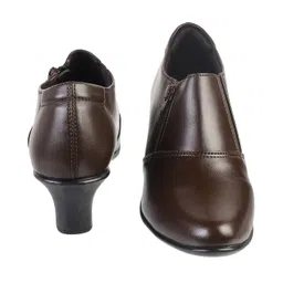 mochi Women's Glossy Brown Faux Leather Formal Fashion Pumps UK/5 EU/38 (31-5144) image 5