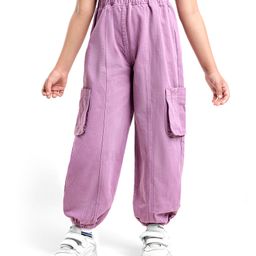 Little Kangaroos Textile Knit Full Length Solid Colour Lounge Pant - Lilac-picture-21
