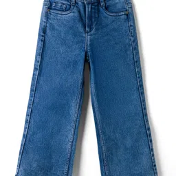 Pine Kids Denim Woven Ankle Length Washed Jeans With Pockets - Blue-picture-23