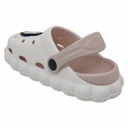 Lil Lollipop Penguin Applique Detailed With Back Strap Anti Slip Perforated Clogs - Cream image 4