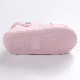 Cute Walk by Babyhug Teddy Applique Clogs with Back Strap - Pink image 4