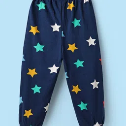 Babyhug Cotton Knit Full Sleeves Night Suit with Star & Im The Next Big Thing Text Print - Navy Blue & White image 5