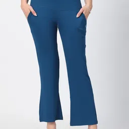 House Of Zelena Women Flared High-Rise Maternity Trousers-image-54