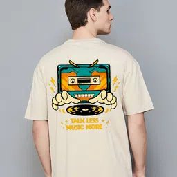 BDSQUARE Men Graphic Printed Round Neck Cotton Oversized T-shirt-picture-34