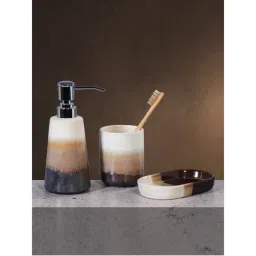 OBSESSIONS Brown Ceramic Luxury Bathroom (Set of 3)-image-25