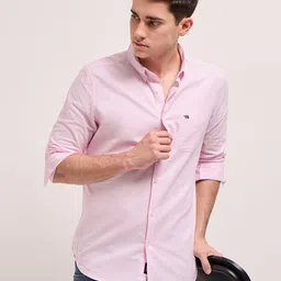 THE BEAR HOUSE Men Solid Slim Fit Casual Shirt-image-22