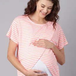 PURPLE FLAUNT Striped Cotton Wrap Top-picture-24