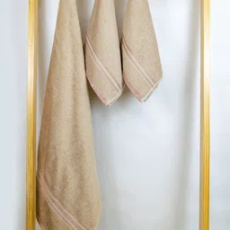Aura Beige 3 Piece Cotton 400 GSM Towel Set image 4