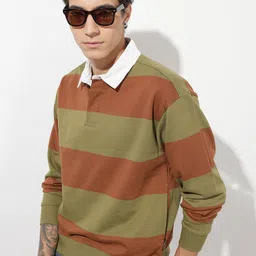 The Roadster Life Co. Striped Relaxed Fit Pullover Sweatshirt-picture-11