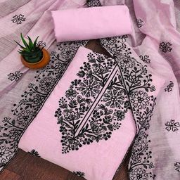 Peachmode Embroidered Unstitched Dress Material-picture-17
