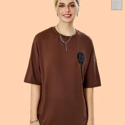 Metronaut Women 2 Printed Extended Sleeves T-shirt-picture-36