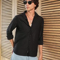 Campus Sutra Men Comfort Horizontal Stripes Opaque Casual Shirt-picture-29