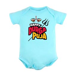 FFLIRTYGO Infants Durga Puja Printed Pure Cotton Bodysuit-picture-22