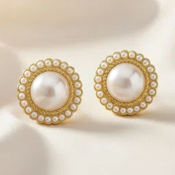 MEENAZ Circular Studs Earrings image 2
