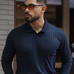 Powerlook Men Self Design Polo Collar Cotton T-shirt-picture-29