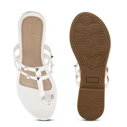 XE Looks Embellished Open Toe Flats image 5