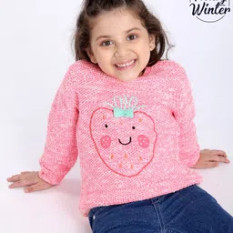 Babyoye Full Sleeves Sweater - Pink-picture-22