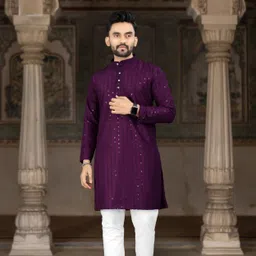 dhasu trendz Men Viscose Rayon Kurta Pyjama Set-picture-34