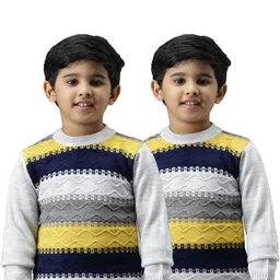 TRENDY WORLD Kids Boys Pack of 2 Woolen Striped Pullover-picture-58