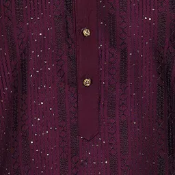 SWAGGINDIA Men Ethnic Motifs Embroidered Thread Work Floral Kurta image 2