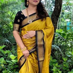 A S CREATION Woven Design Zari Pure Silk Kanjeevaram Saree image 3