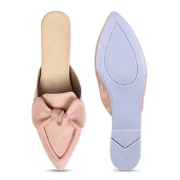 Try Me Women Striped Ethnic Mules with Bows Flats image 5