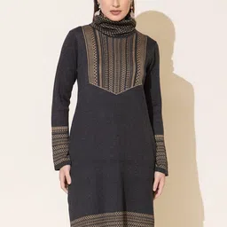 Anouk Mock Neck Geometric Printed Regular Straight Kurti-picture-16