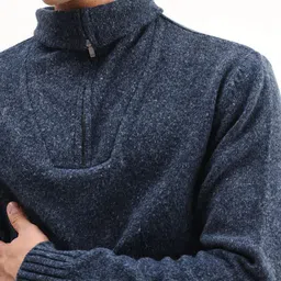 RARE RABBIT Men Alfert Navy Dusky Long Sleeves Pullover image 3