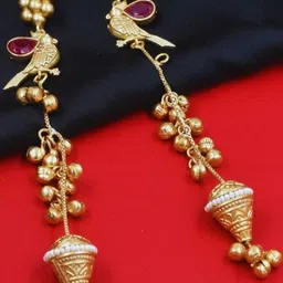 J & C Fashion Arena Women Brass Gold-Plated Chandbalis Earrings-picture-16