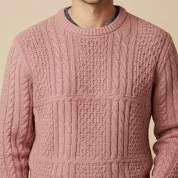 Mast & Harbour Men Cable Knit Pullover image 3