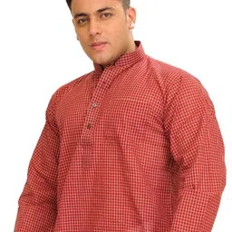 Exotic India Men Regular Pure Cotton Kurta with Pyjamas image 2