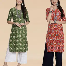 ethnic basket Cotton Embroidered Kurta-picture-39